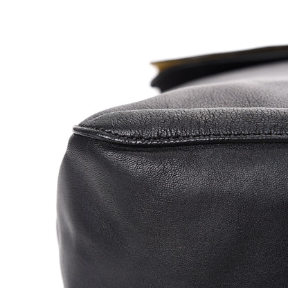 Celine Lambskin Medium Gourmette Shoulder Bag Black 10 of 13