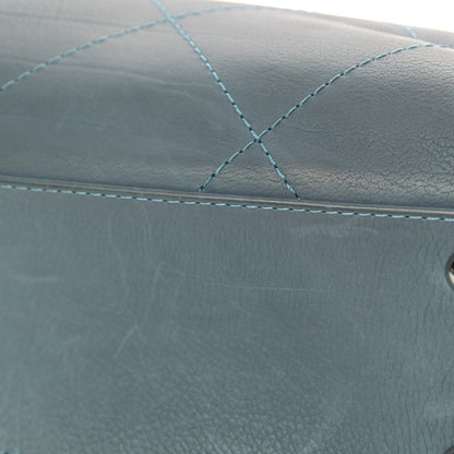 Chanel Washed Calfskin Quilted Hamptons Flap Bag Blue 11 of 13