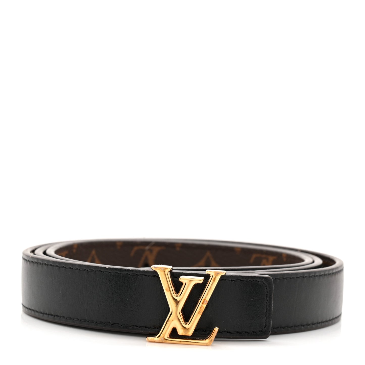 Calfskin Monogram 20mm LV Iconic Reversible Belt 85 34 Black