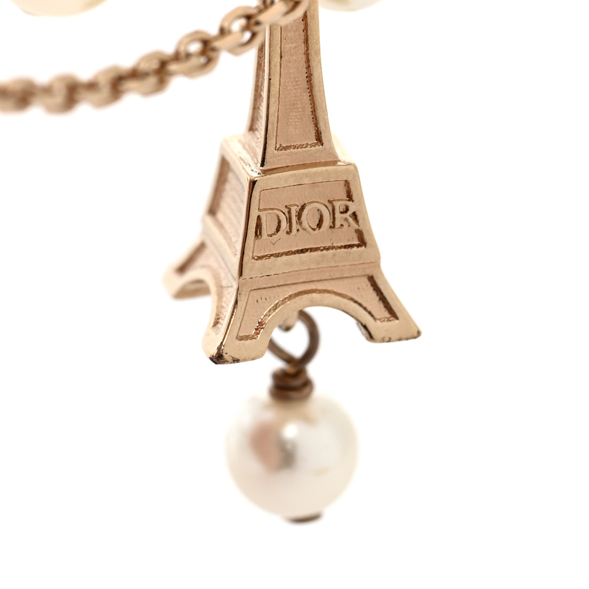 Pearl Crystal Plan de Paris Brooch Gold White