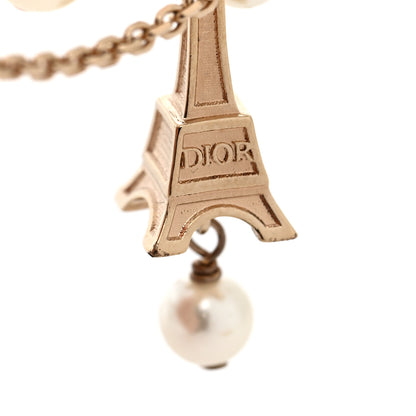 Christian Dior Pearl Crystal Plan de Paris Brooch Gold White 3 of 3