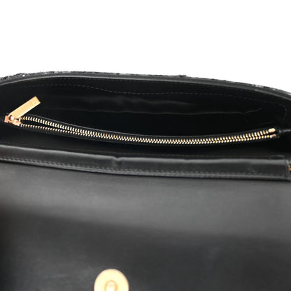 Chanel Sequin Paris Cosmopolite Dare To Disturb Flap Black Gold 4 of 9