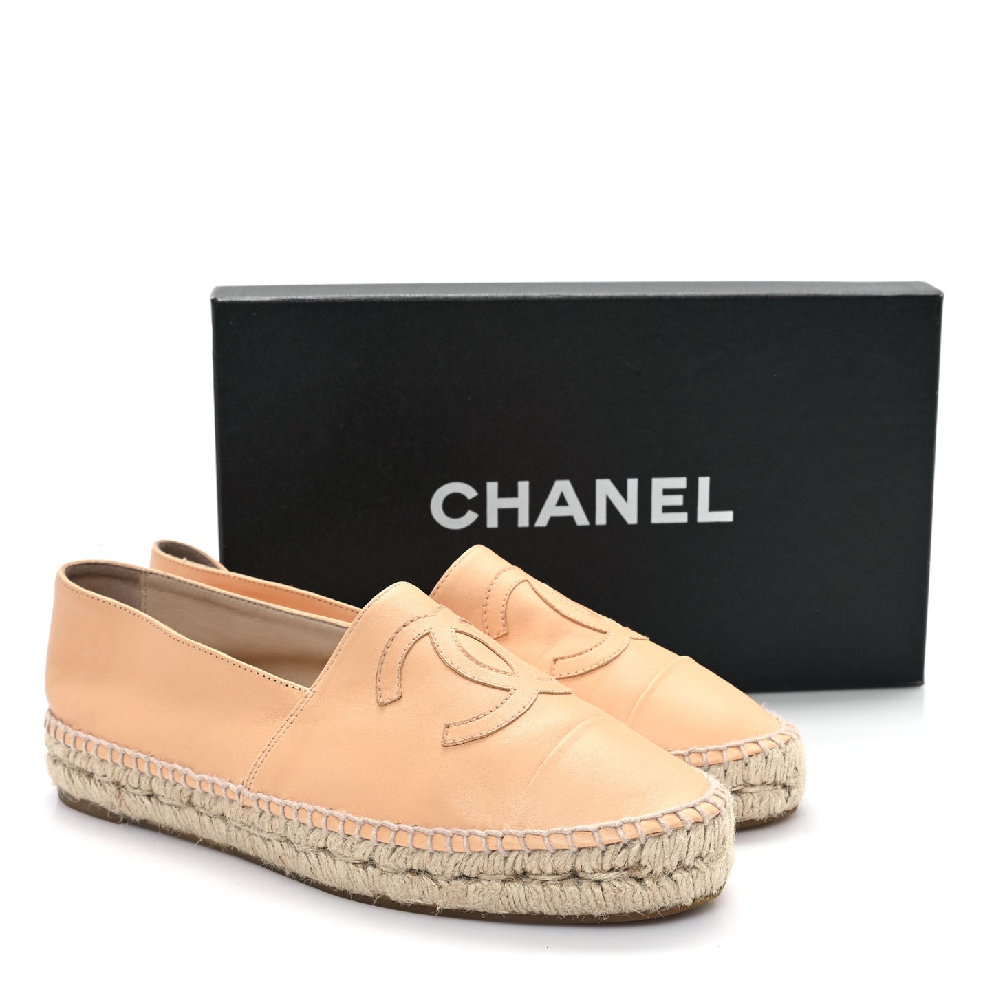 Lambskin CC Espadrilles 38 Nude