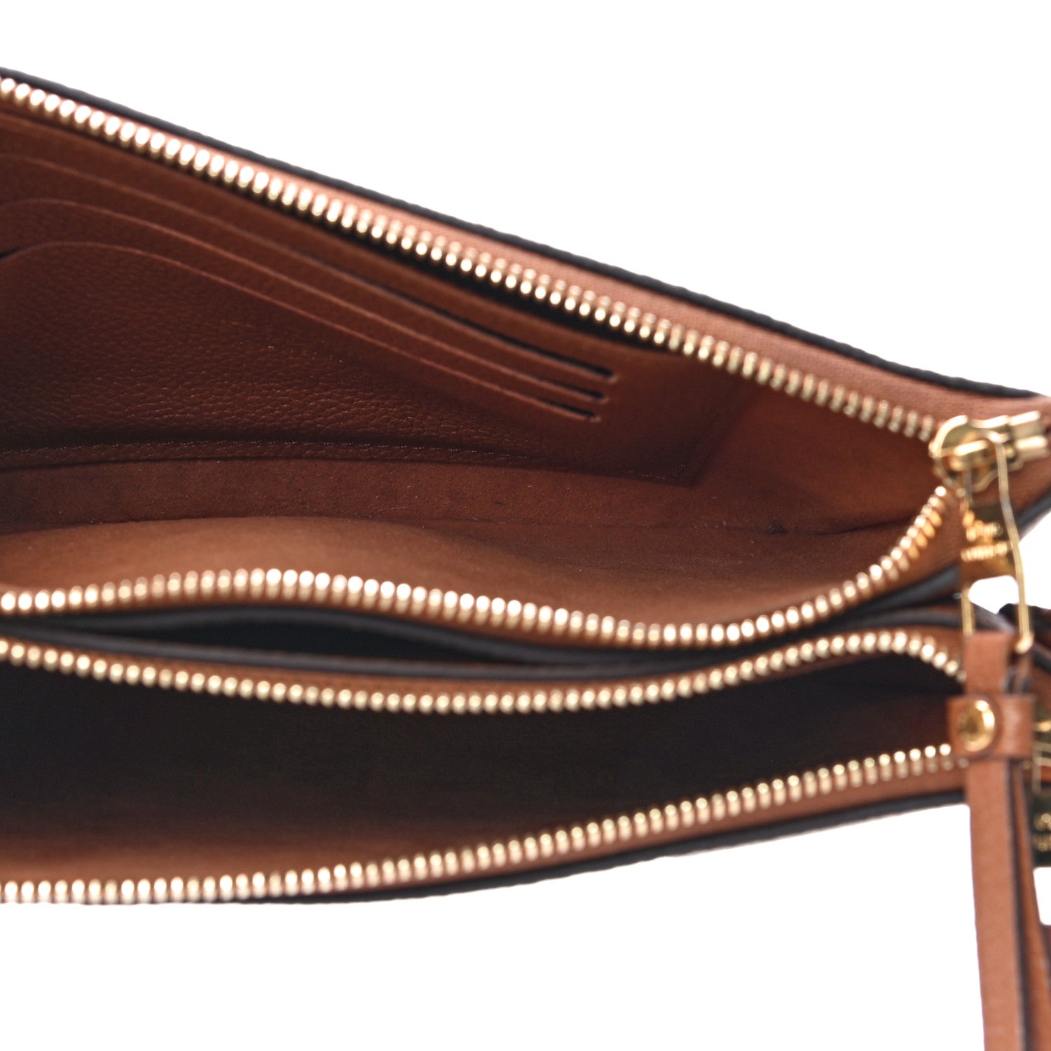 Louis Vuitton Empreinte Monogram Giant Double Zip Pochette Caramel 5 of 9