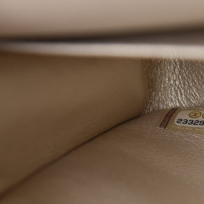 Chanel Metallic Caviar Quilted Medium Double Flap Light Gold 8 of 9