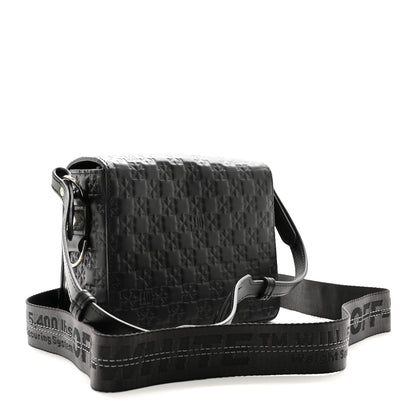 Off-White Embossed Mini Diag Binder Clip Bag Black 3 of 13
