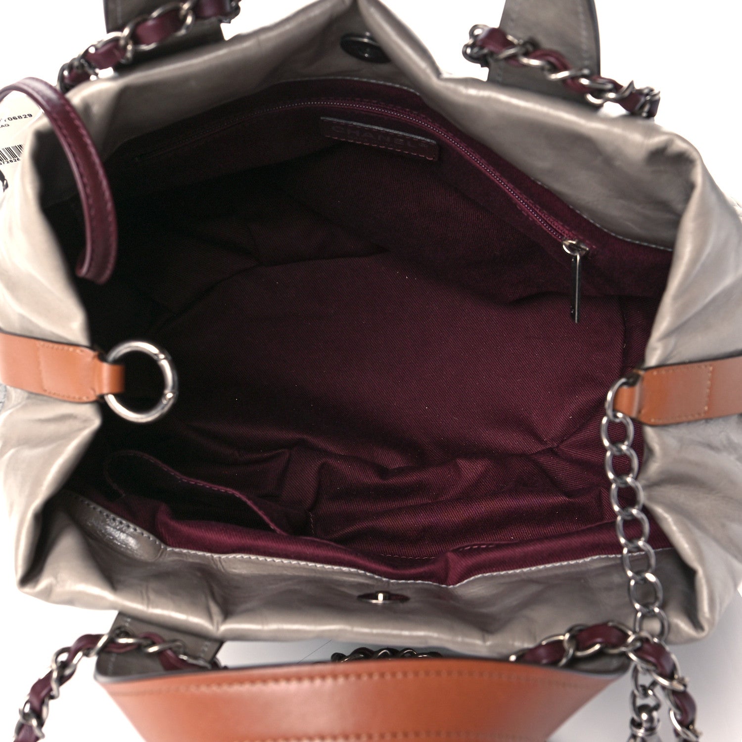 Chanel Iridescent Calfskin Quilted Small In The Mix Tote Grey 8 of 12