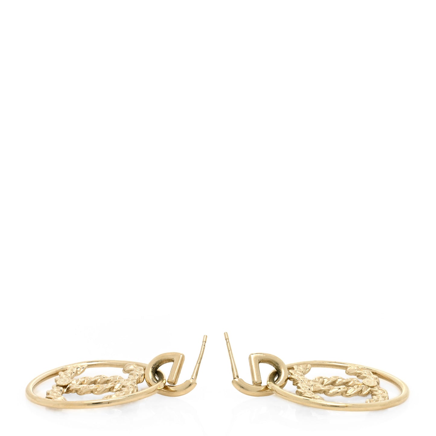 Baguette Crystal High Society CC Drop Earrings Gold