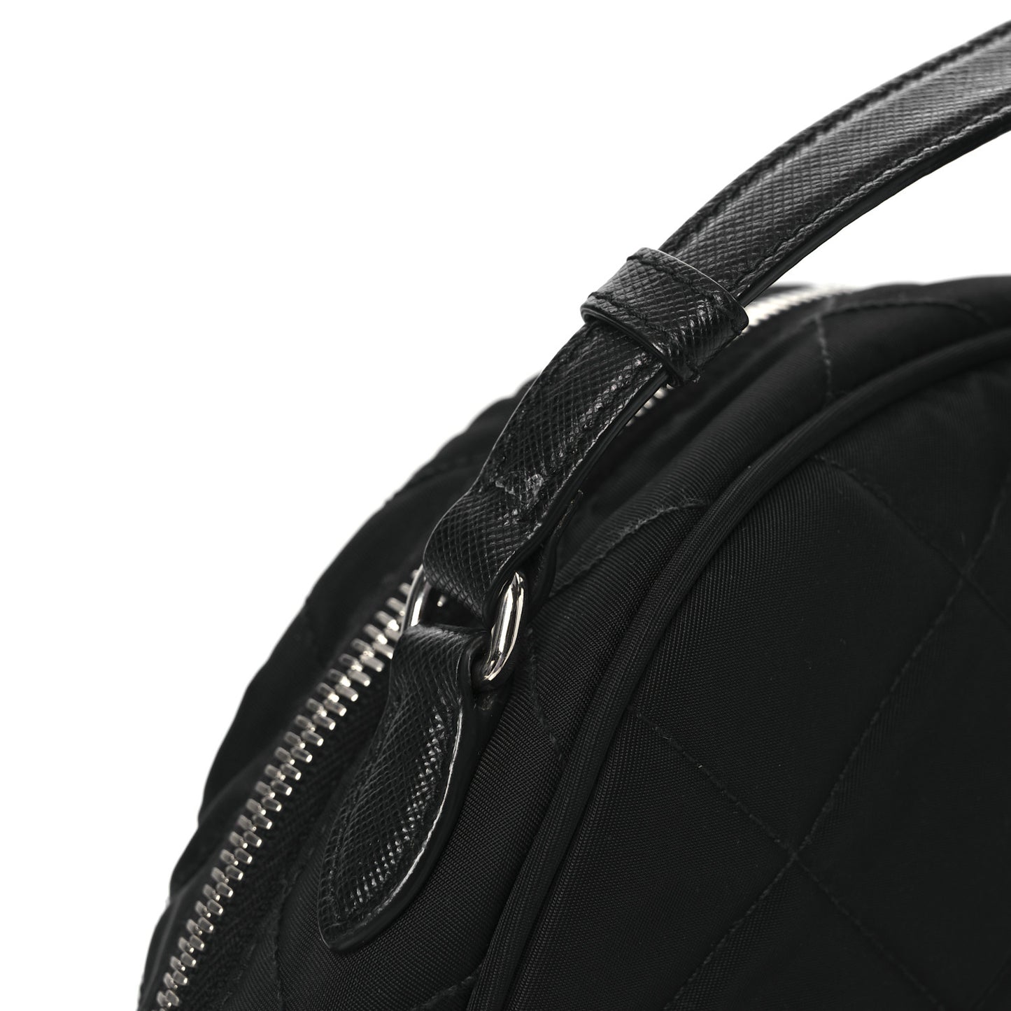 Nylon Tessuto Impuntu Quilted Backpack Black