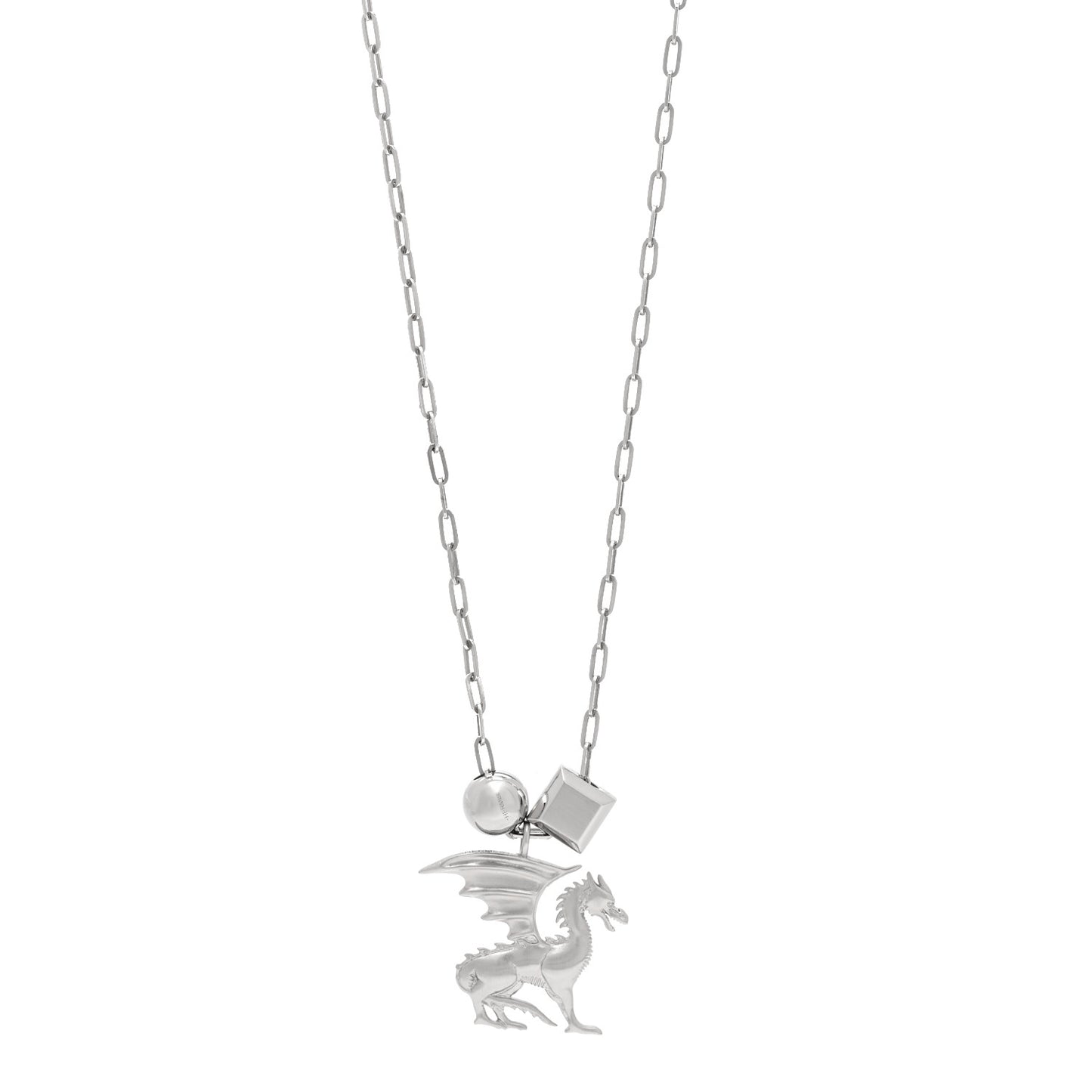 Palladium Talismans Dragon Aile Pendant Necklace
