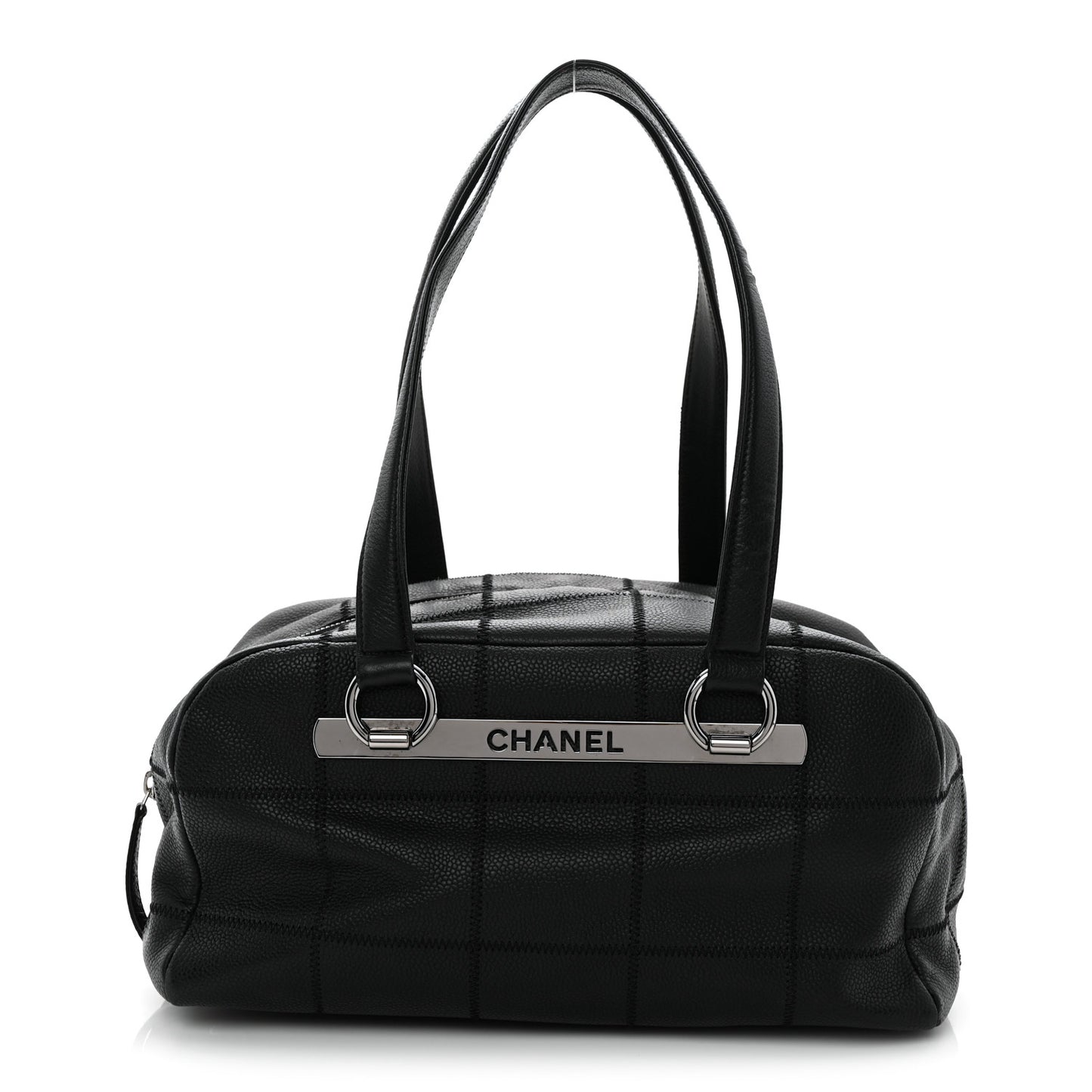 Caviar Square Stitched Bowler Black