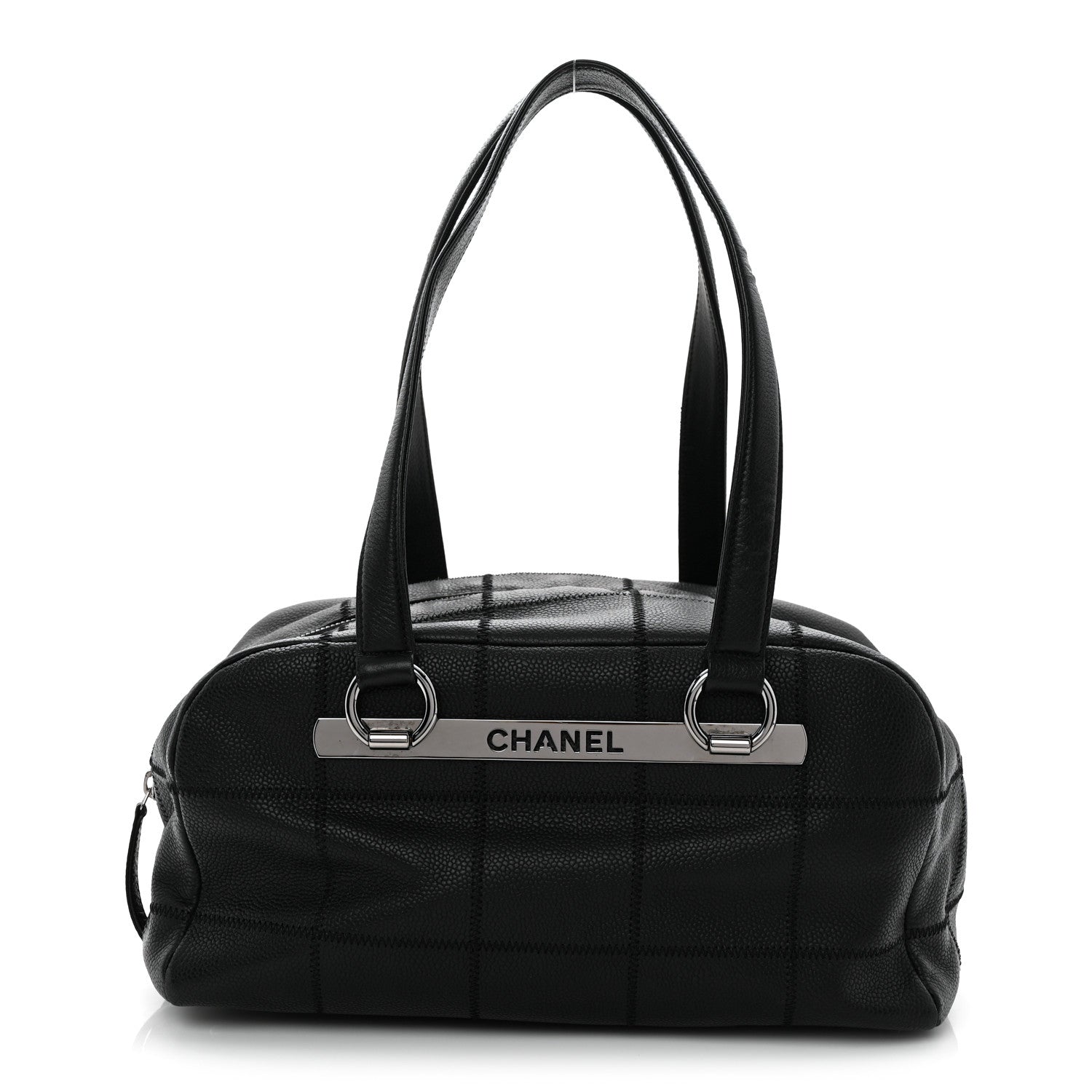 Chanel Caviar Square Stitched Bowler Black 1 of 9