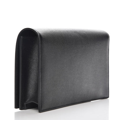 Saint Laurent Grain De Poudre Classic Monogram Kate Clutch Black 3 of 6