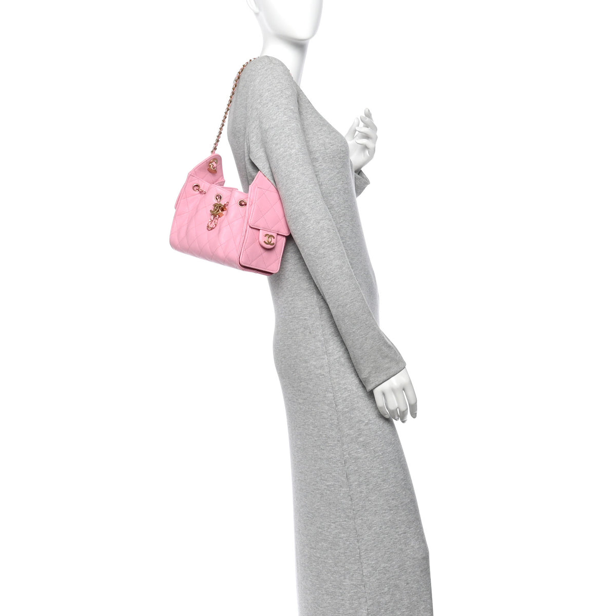 Chanel Caviar Quilted Mini Chanel 25 Handbag Light Pink 2 of 9