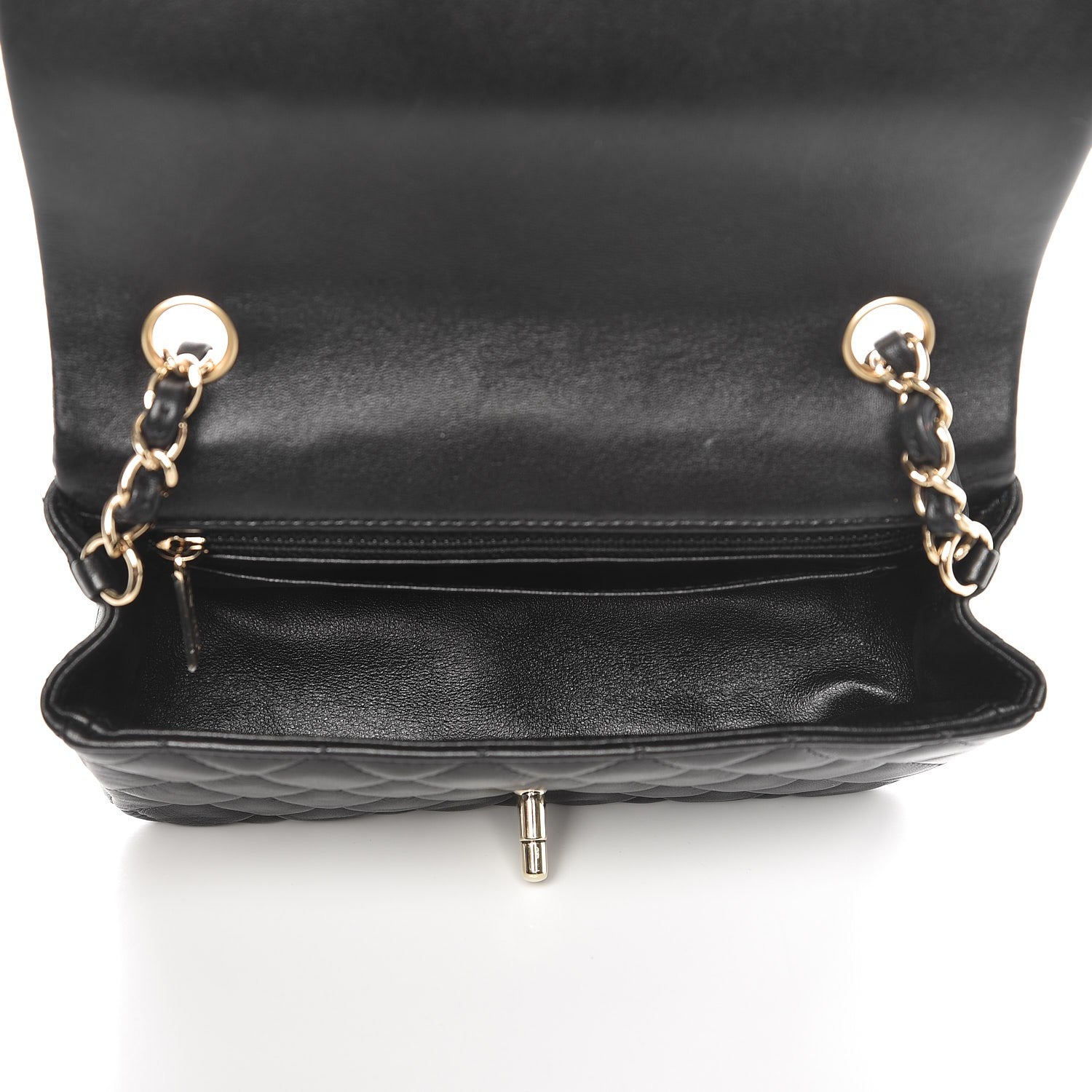 Chanel Lambskin Quilted Mini Rectangular Flap Black 5 of 10