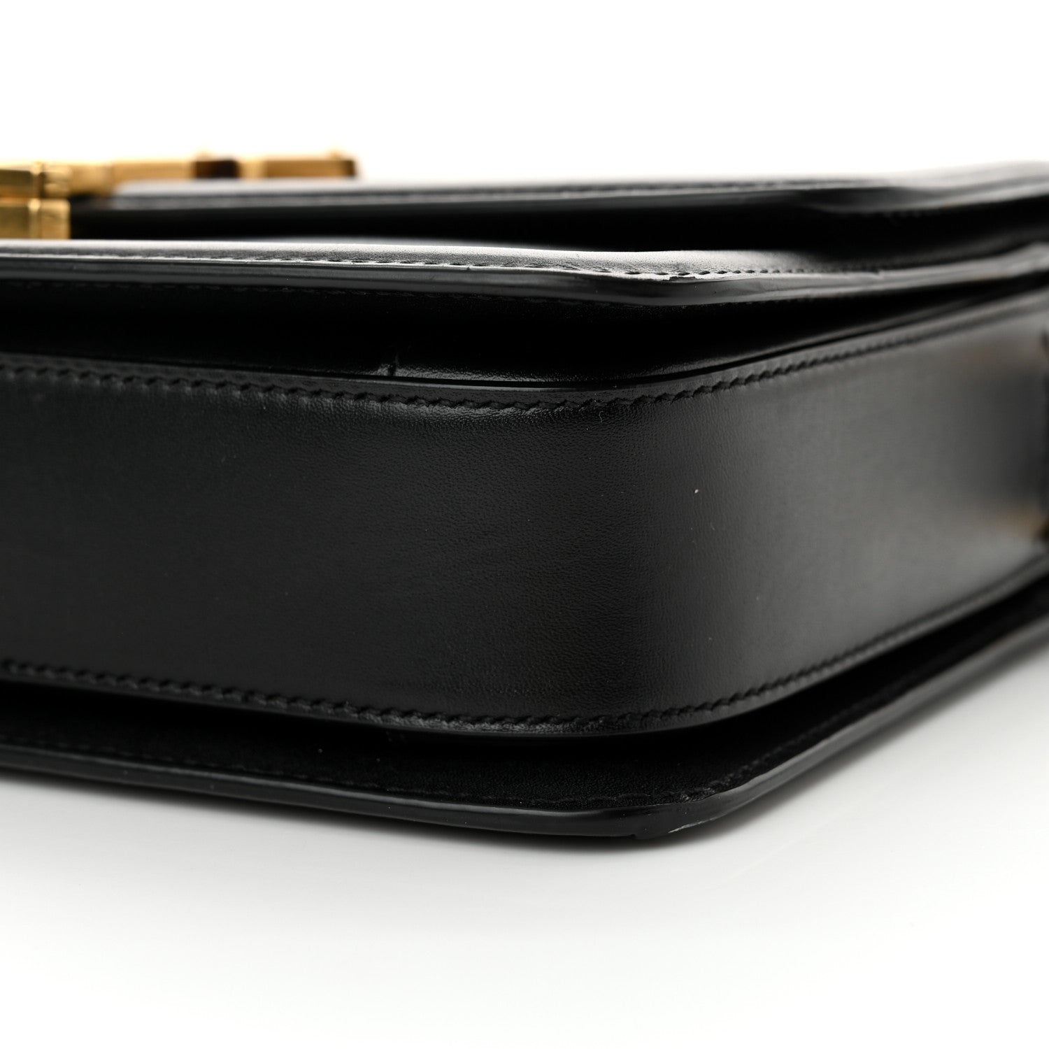 Saint Laurent Box Calfskin Monogram Medium Solferino Satchel Black 10 of 15