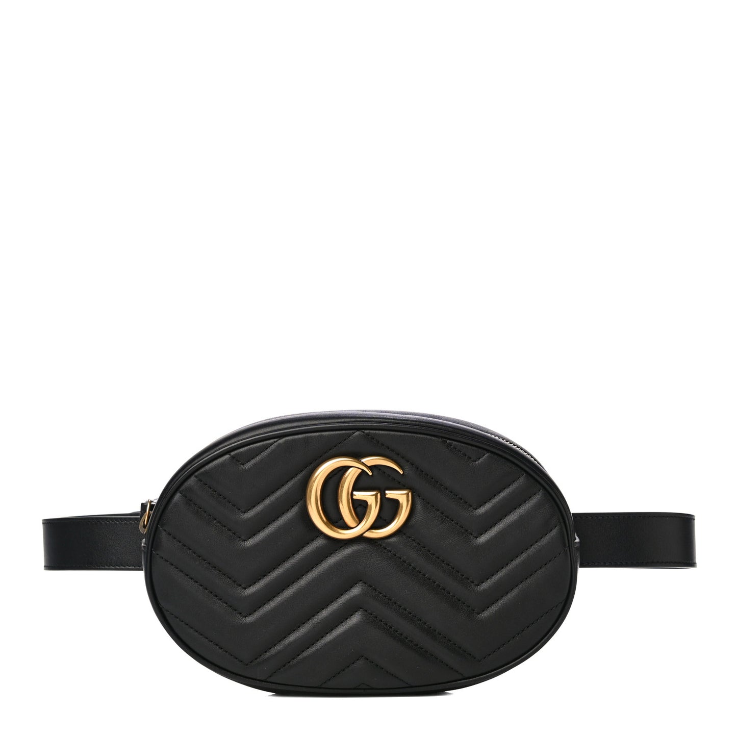 Calfskin Matelasse GG Marmont Belt Bag 85 34 Black