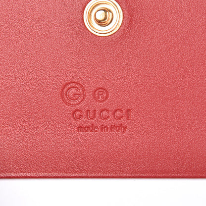 Gucci GG Supreme Monogram Blooms Card Case Wallet Beige Blue Navy Hibiscus Red 6 of 8