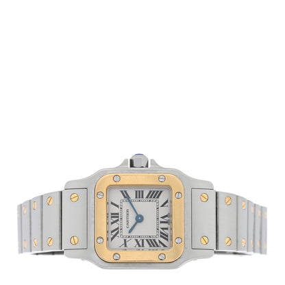 Cartier Stainless Steel 18K Yellow Gold 24mm Santos De Cartier Galbee Quartz Watch 2 of 4