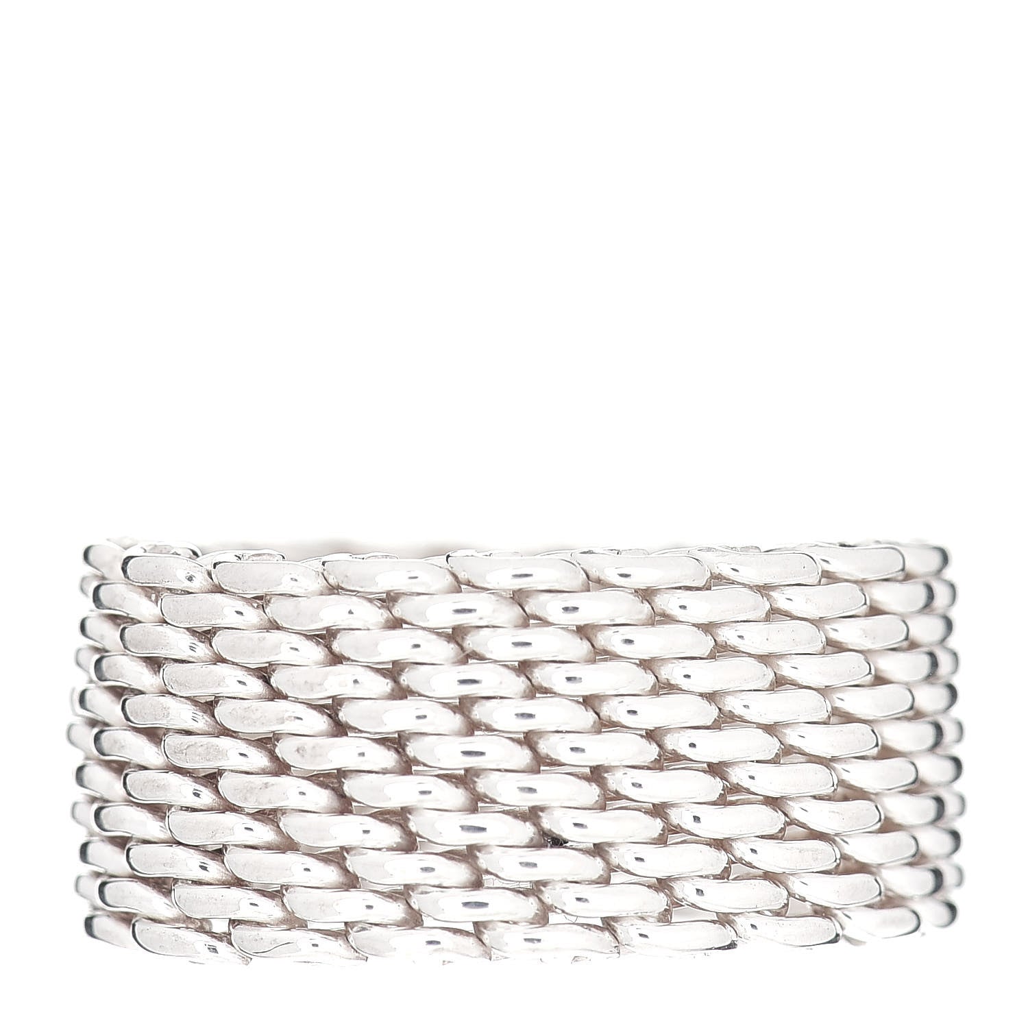 Tiffany Sterling Silver Somerset Mesh Ring 51 5.75 3 of 4