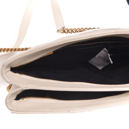 Saint Laurent Grain De Poudre Matelasse Chevron Small Tribeca Shopping Bag 8 of 12