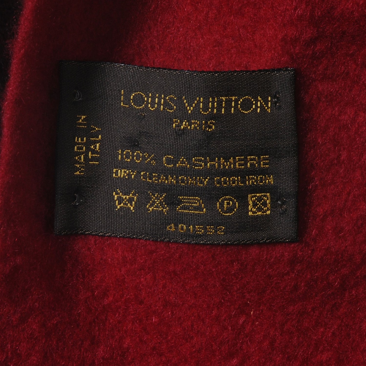 Louis Vuitton Cashmere Perforated Scarf Red 6 of 6