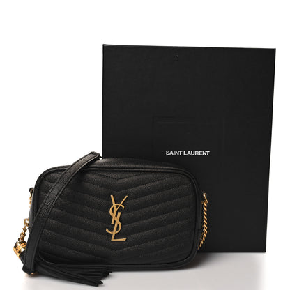 Saint Laurent SAINT LAURENT Grain De Poudre Matelasse Monogram Mini Lou Camera Bag Black 11 of 11