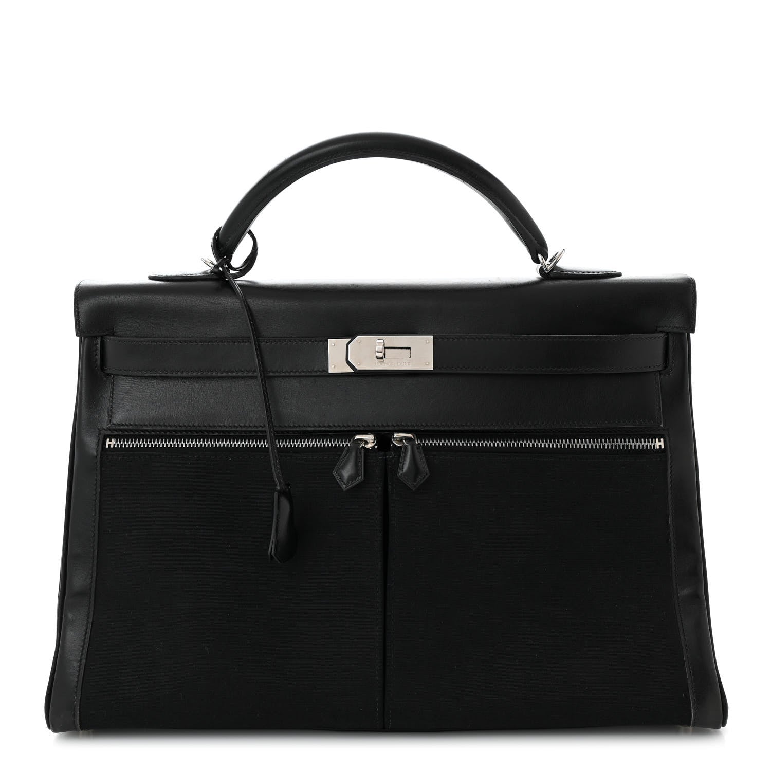 Hermes Box Toile Lakis Kelly 40 Black 1 of 11