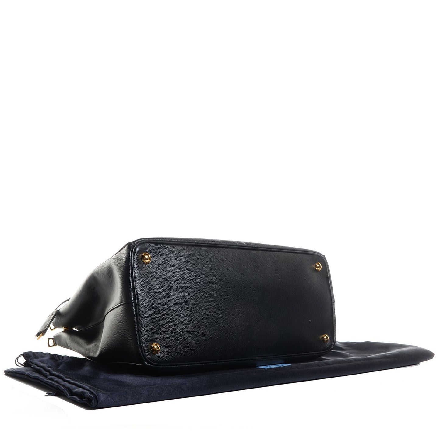 Saffiano Lux Large Double Zip Tote Nero Black