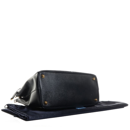 Prada Saffiano Lux Large Double Zip Tote Nero Black 4 of 11