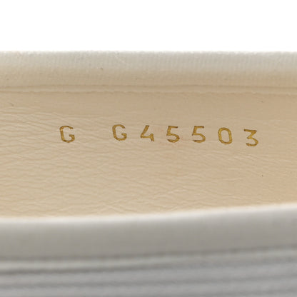 Chanel Canvas Mary Jane Flats 37.5 White 7 of 9