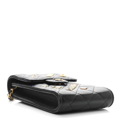 Chanel Lambskin Quilted Lucky Charm Phone Holder Black 4 of 10