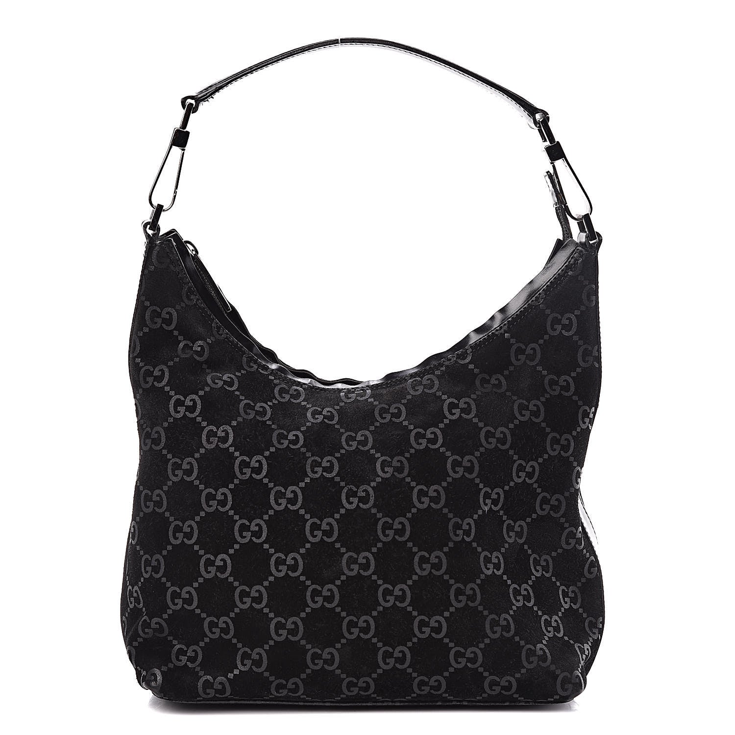 Gucci Suede Guccissima Small Hobo Black 1 of 12