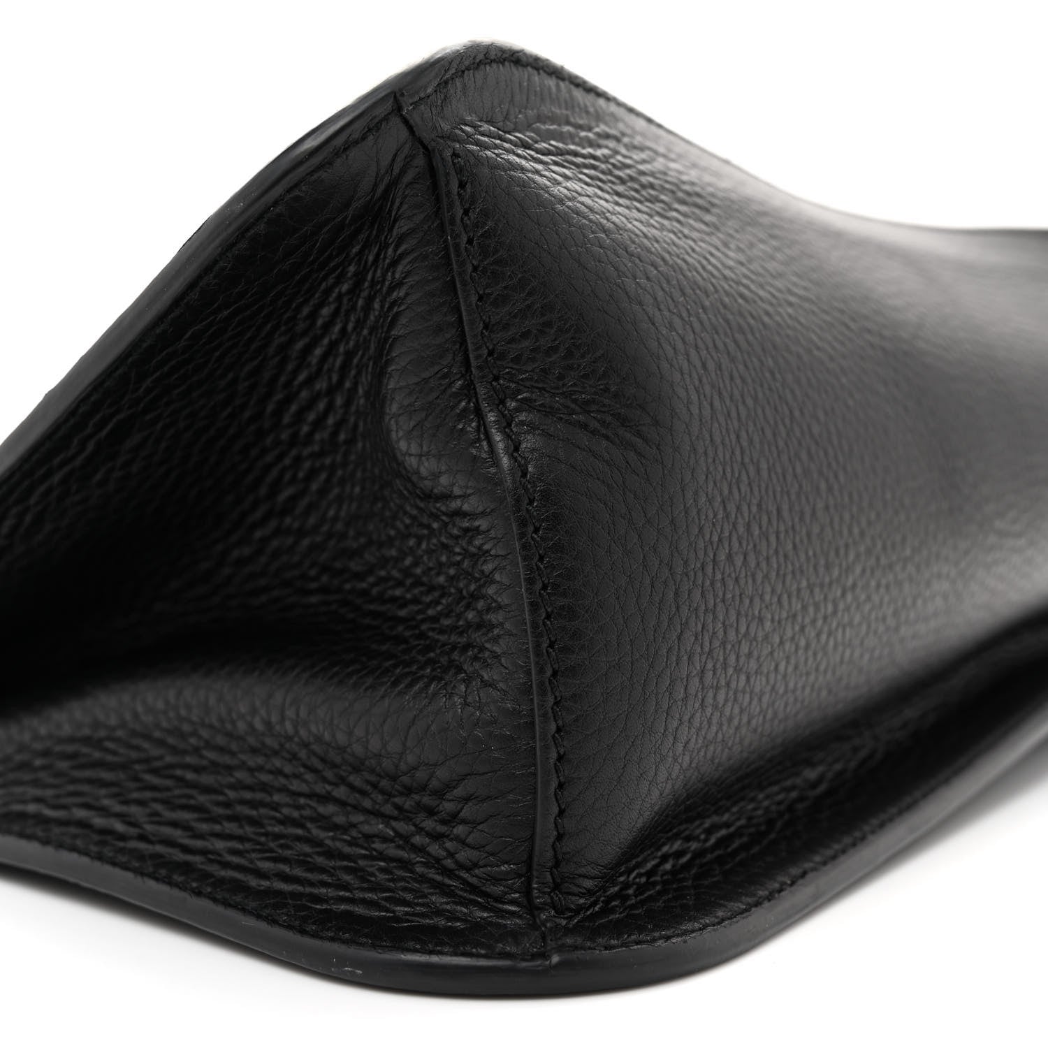 Gucci Pebbled Calfskin Medium Bamboo Daily Flap Shoulder Bag Black 8 of 15