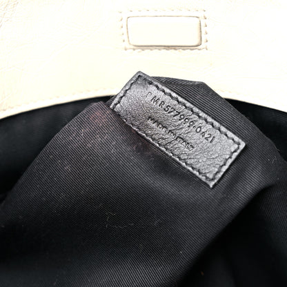 Saint Laurent Crinkled Calfskin Matelasse Monogram Medium Niki Shopper Tote Crema Soft 7 of 17