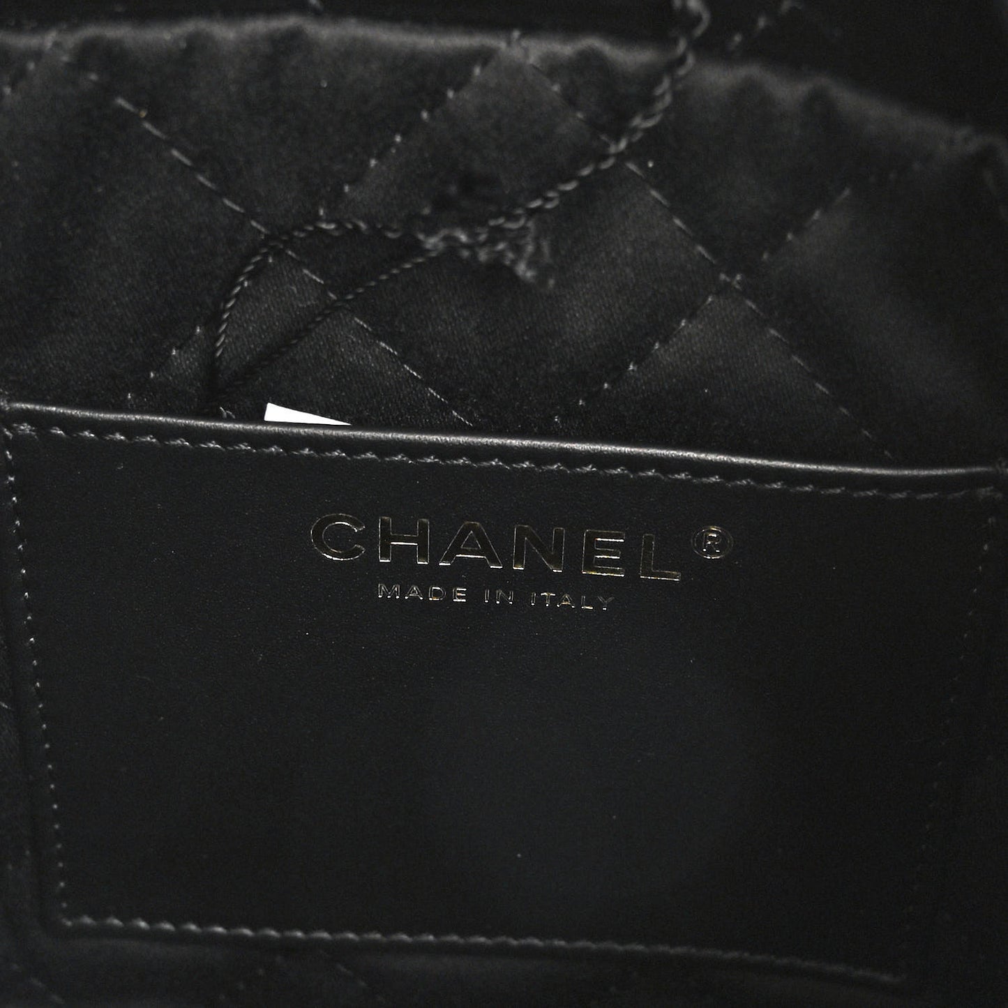 Shiny Calfskin Quilted Mini Chanel 22 Black