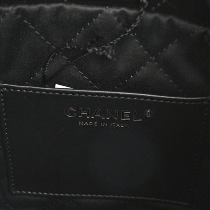 Chanel Shiny Calfskin Quilted Mini Chanel 22 Black 6 of 9