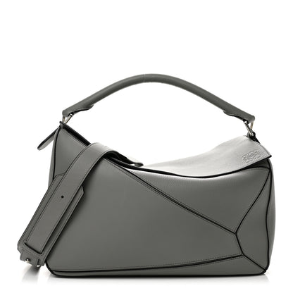 Loewe Grained Calfskin Large Puzzle Bag Asphalt Grey 1 of 10
