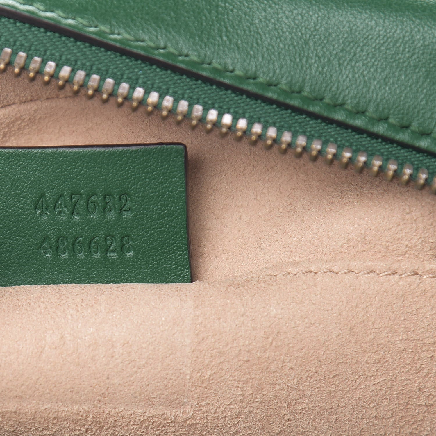 Gucci Calfskin Matelasse Small GG Marmont Chain Shoulder Bag Emerald Green 7 of 14