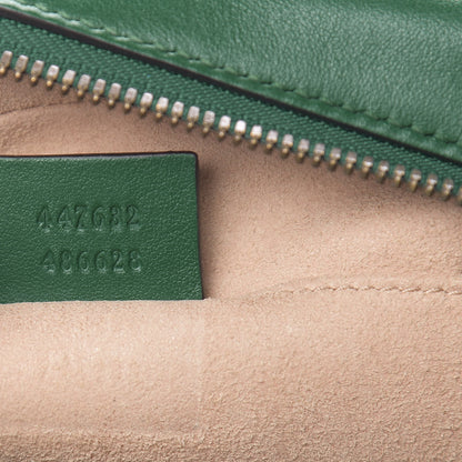 Gucci Calfskin Matelasse Small GG Marmont Chain Shoulder Bag Emerald Green 7 of 14