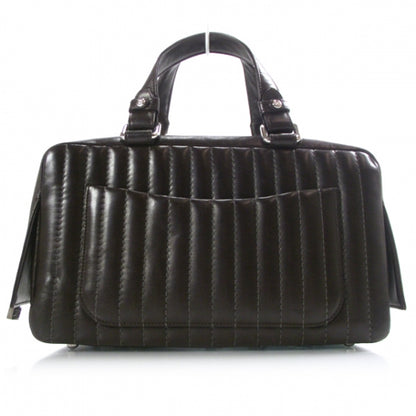Chanel Lambskin Vertical Quilted Mademoiselle Satchel Brown 1 of 11