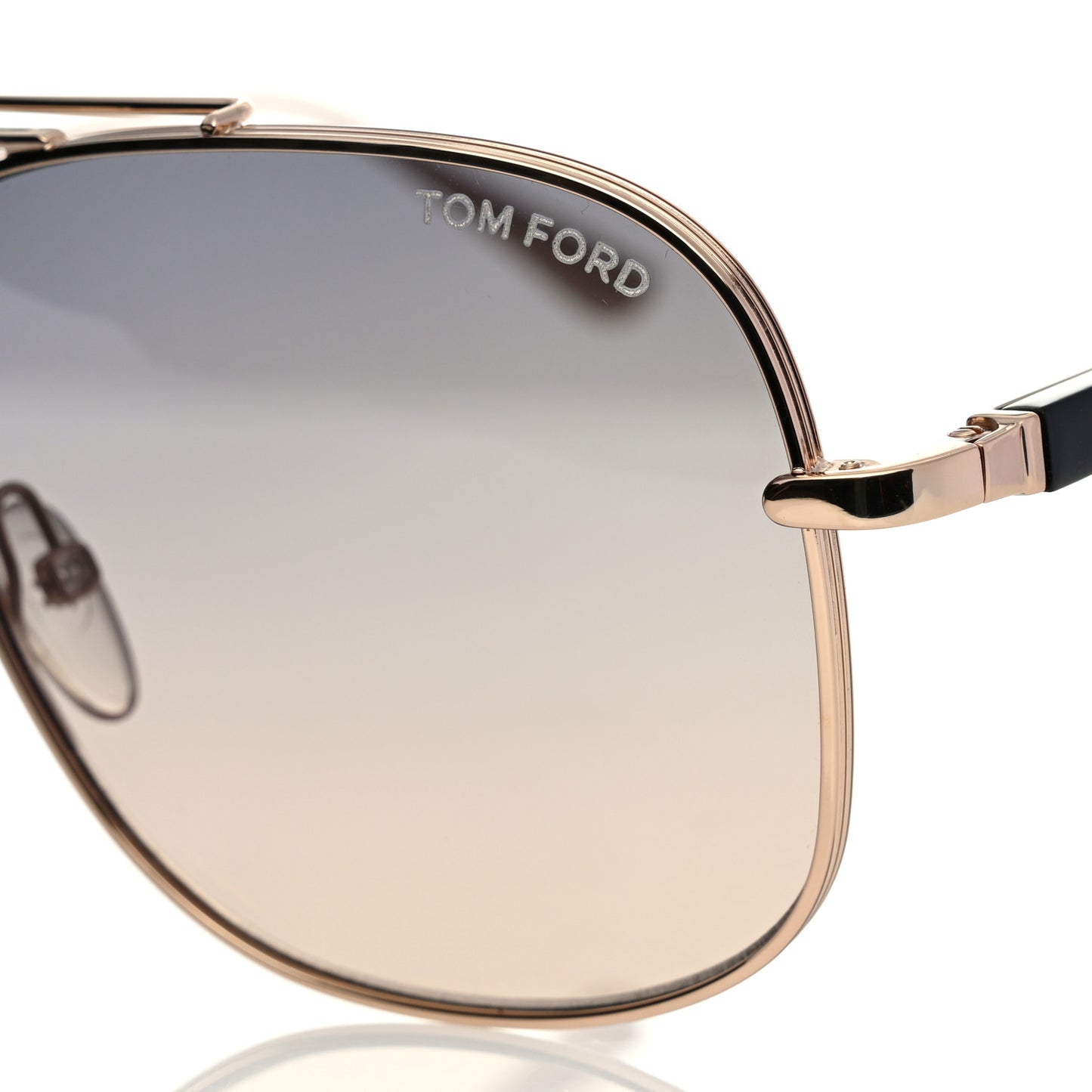 Metal Aviator Sunglasses TF651 Gold Grey