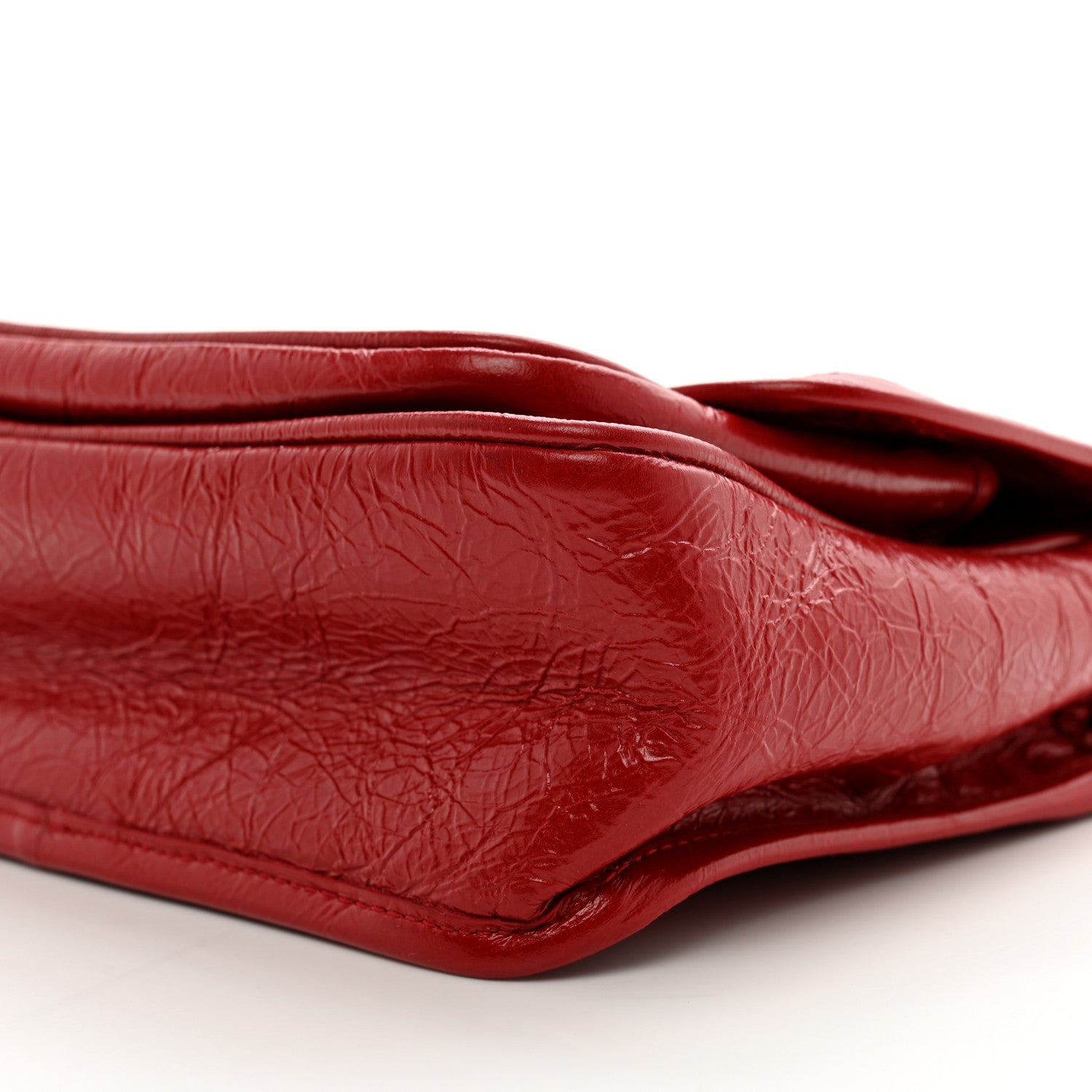 Saint Laurent Crinkled Calfskin Matelasse Monogram Baby Niki Chain Satchel Rouge Eros 10 of 10