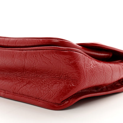 Saint Laurent Crinkled Calfskin Matelasse Monogram Baby Niki Chain Satchel Rouge Eros 10 of 10