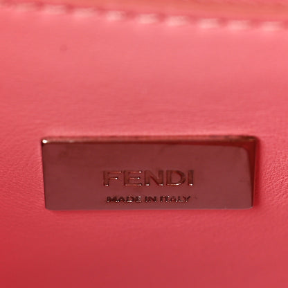 Fendi Vitello Tahiti Burro Medium Peekaboo Iconic Essentially Satchel Blue Notte Flamingo Black Cherry 7 of 10
