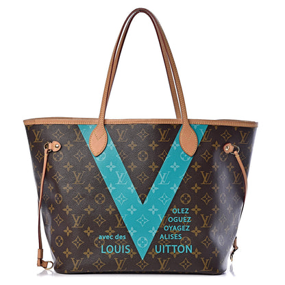 Louis Vuitton Monogram V Neverfull MM Turquoise 1 of 12
