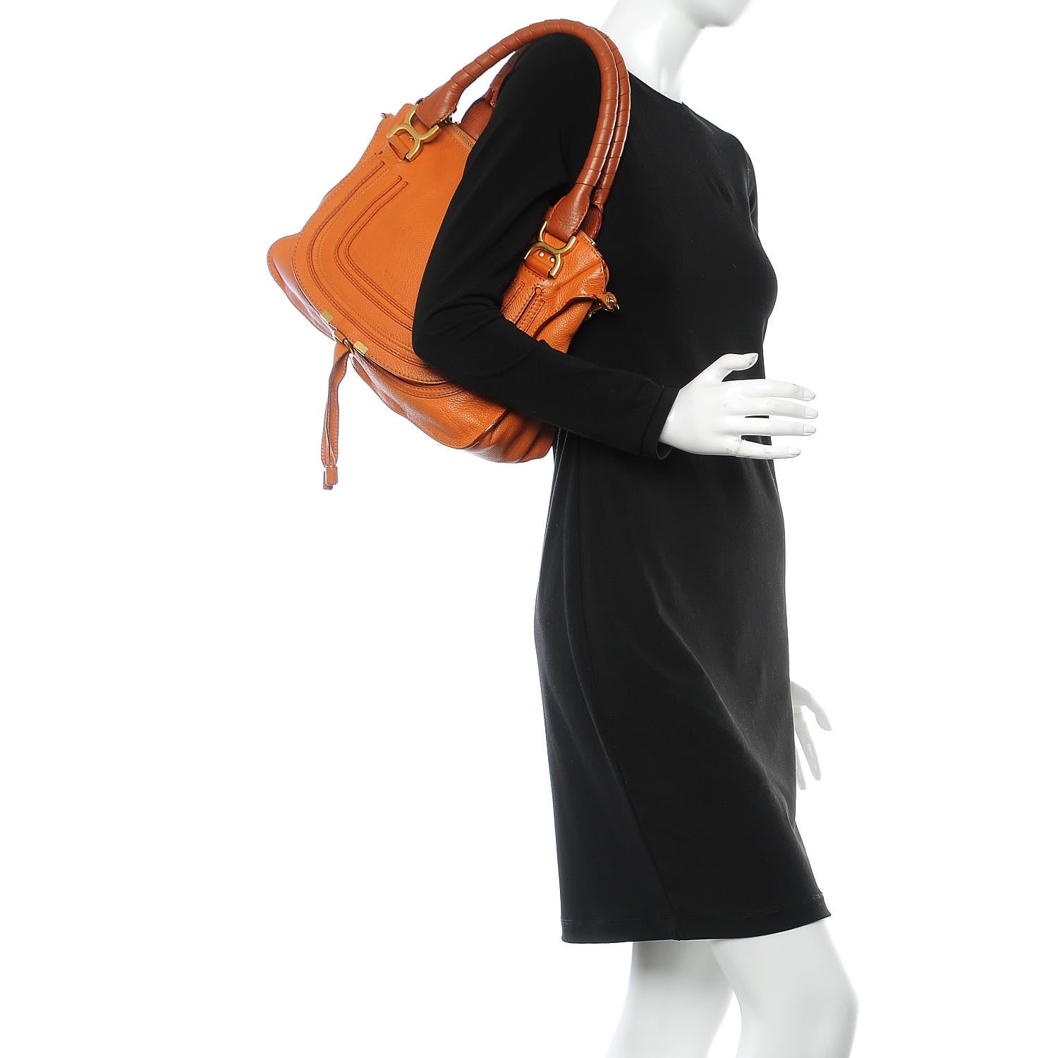 Chloe Calfskin Small Marcie Satchel Maple Leaf 2 of 17