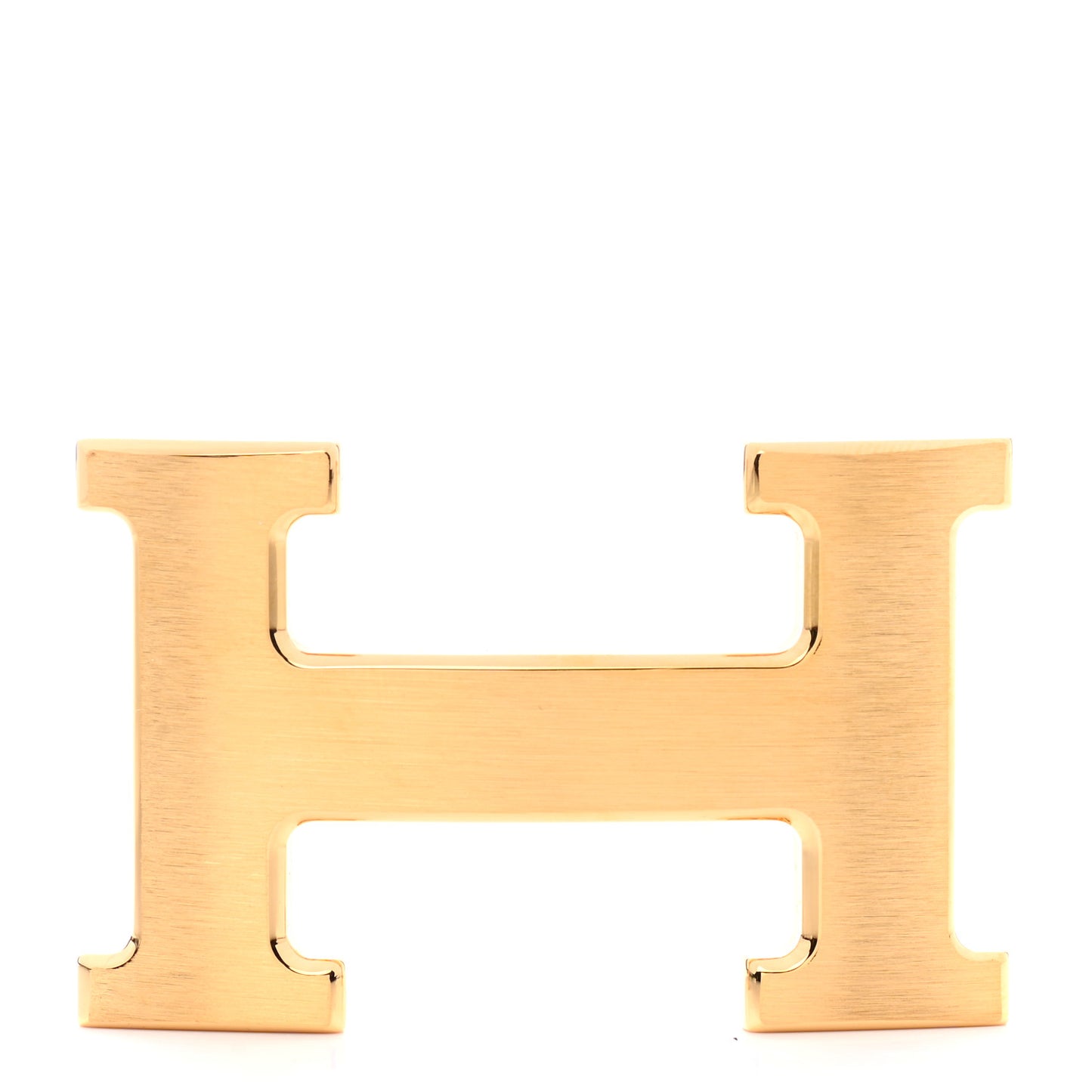 Polished 32mm H Belt Buckle Gold