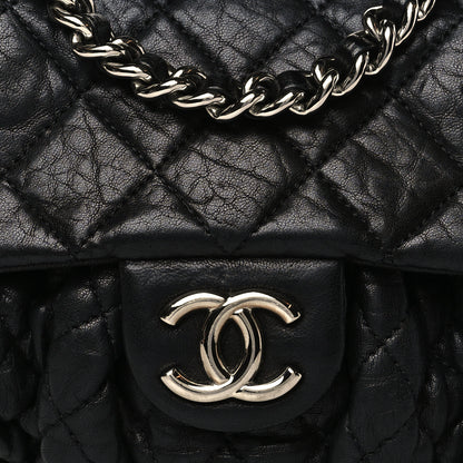 Chanel Washed Lambskin Quilted Mini Chain Around Flap Black 8 of 10
