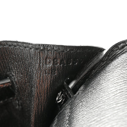 Hermes Shiny Porosus Crocodile Birkin 25 Black 8 of 11